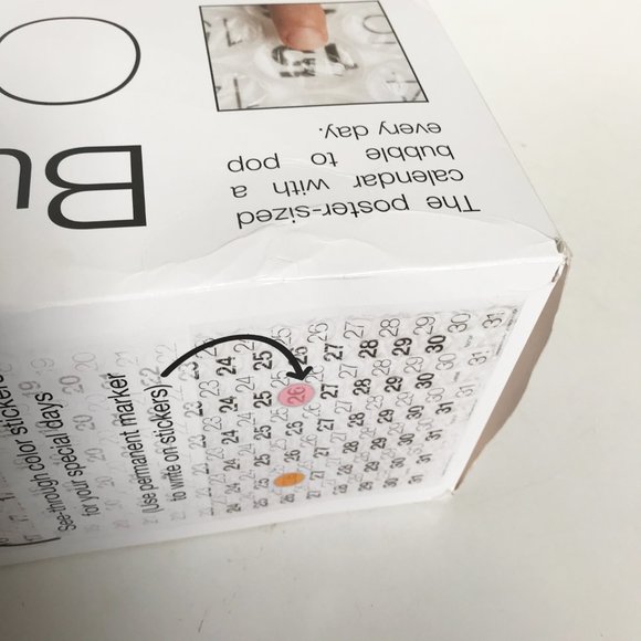 Timeless Bubble Wrap Calendar Poster Sized Wall Calendar in Box - Picture 2 of 5